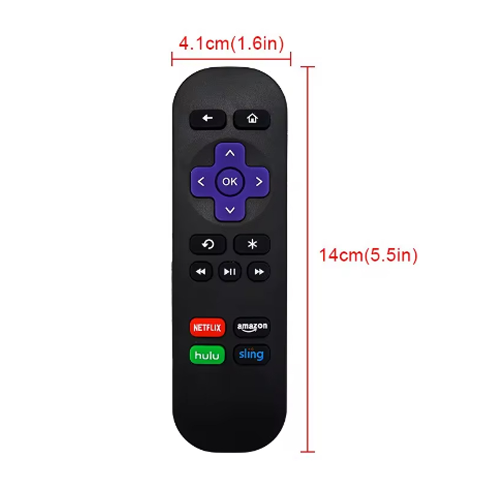Pilot zdalnego sterowania Rc680 dla Roku Express, dla Roku Premiere, dla Roku Box, dla Roku Play Roku 1 2 3 4 [Nie dla żadnego kija lub telewizora]]