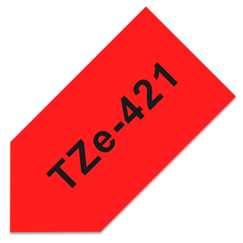 Mixed Color TZe-221 TZ2-221 Label Tapes for Brother 9mm Black on White for Brother P-Touch PT-H100 PT-D210 Label Printer: black on red