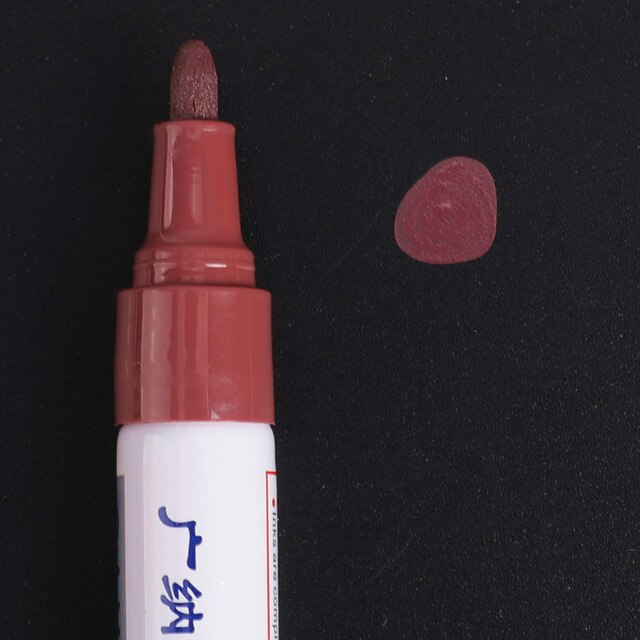 Pneu de roue de voiture peinture huileuse stylo pour bmw e46 renault nissan juke hyundai solaris volvo s40 nissan qashqai j10 opel astra g: brown