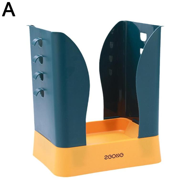 Expandable Trash Bin Can For Kitchens Cabinet Garbage Cans Storage Trash Basket Kitchen: Blue yellow