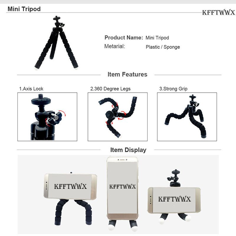 KFFTWWX-Accesorios de trípode para GoPro Hero 10, 9, palo de Selfie flotante, Bobber, para Go Pro 8, 7, 6, 5, 4, 3, SJ4000, ENEK, H9R