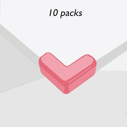 10Pcs Baby Veiligheid Siliconen Protector De Hoek Edge Protection Cover Kinderen Anticollision Edge Kind Corner Guards: Roze