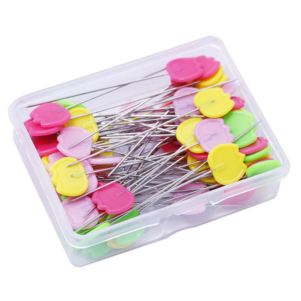 50Pcs/Box Patchwork Tulip Pins Positioning Needle Sewing Marker Needle Dressmaking Pins DIY Handmade Make Garment Accessory