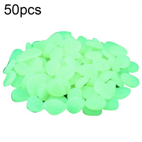 50Pcs Glow in Dark Garden Pebble Stones Rocks for Walkway Garden Path Patio Lawn Fish Tank Decorative Pebbles Luminous Stones: Cyan