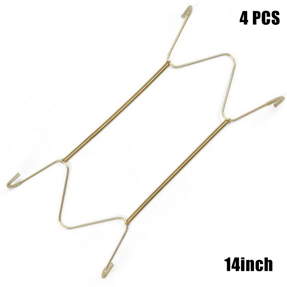 Plate Dishes Stainless Steel Hanger Spring Plates Holder Hook Wall Mount Adapter Home Decoration shelf kitchen props: plum