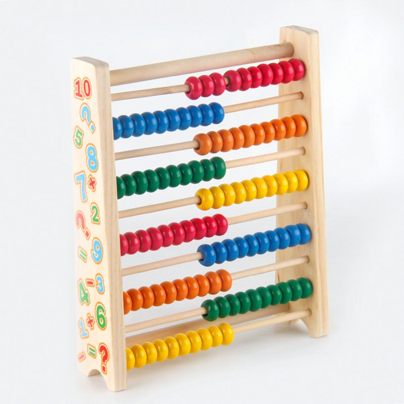 10 Kraampjes Nummer Abacus Telraam Houten Speelgoed Kinderen Vroege Onderwijs Kleurrijke Computing Frame Baby Wiskunde