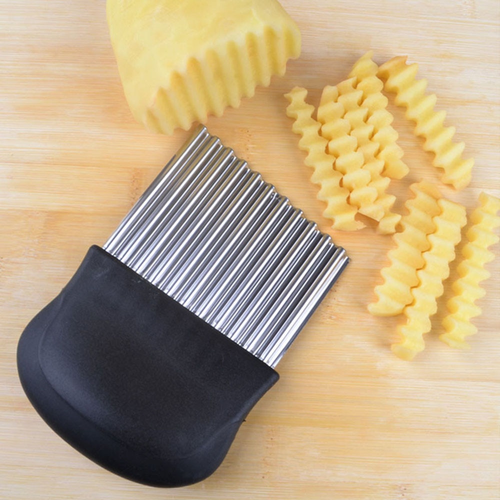 Potato Cutter Chips French Fry Maker Peeler Cut Dough Fruit Vegetable Kitchen Accessories Tool Knife Chopper Crinkle Wavy Slicer