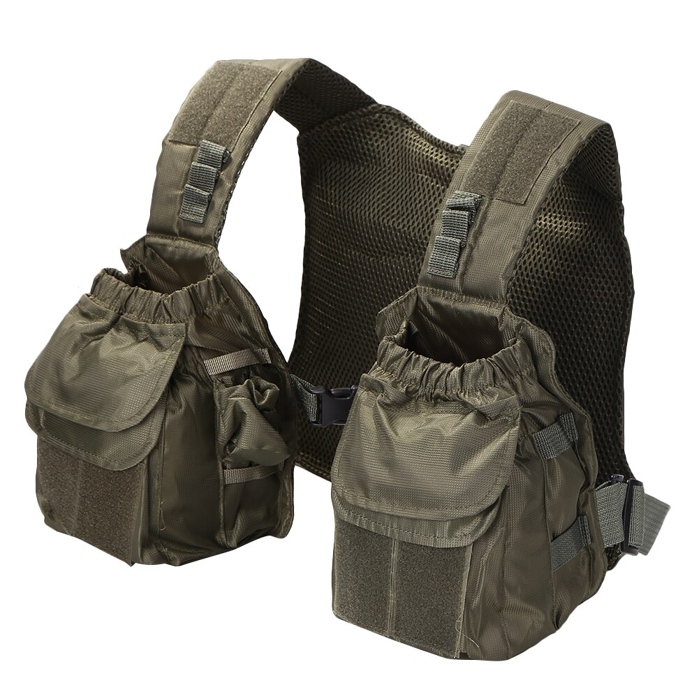 Chaleco de fotografía, chaqueta de viaje al aire libre, portátil, pegatina de pesca fácil, malla ajustable, para llevar al aire libre: Army Green 1