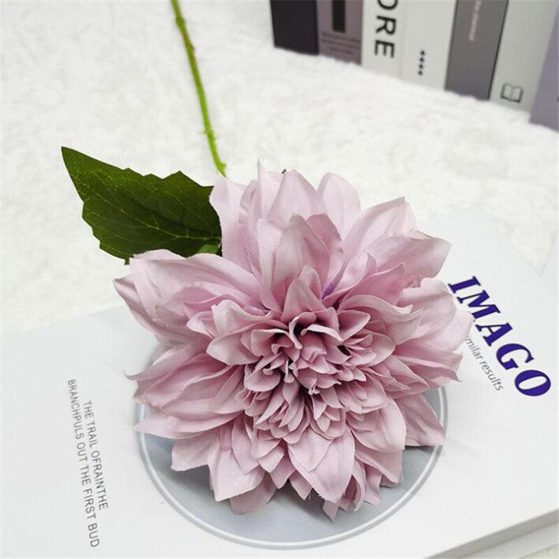Gerbera de tallo único de seda Artificial, 11 piezas, para decoración de pared de en casa, 24 pulgadas: pink 02