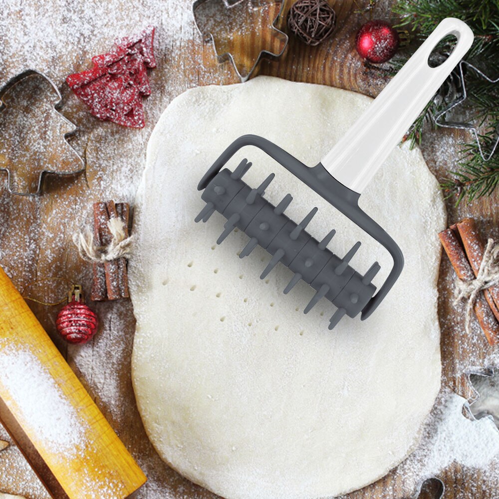 Pawaca Pizza Cookies Baking Tools DIY Needle Roller Bread Hole Punch Dough Roller Plastic Pastry Pie Pizza Needle Wheels Cutter