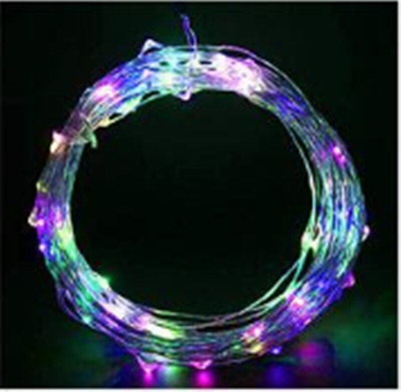 2m 20 ledet lys krans kobbertråd kork streng fe lys til glass håndverk krukke flaske lys jul valentines bryllup dekorasjon: Rgb
