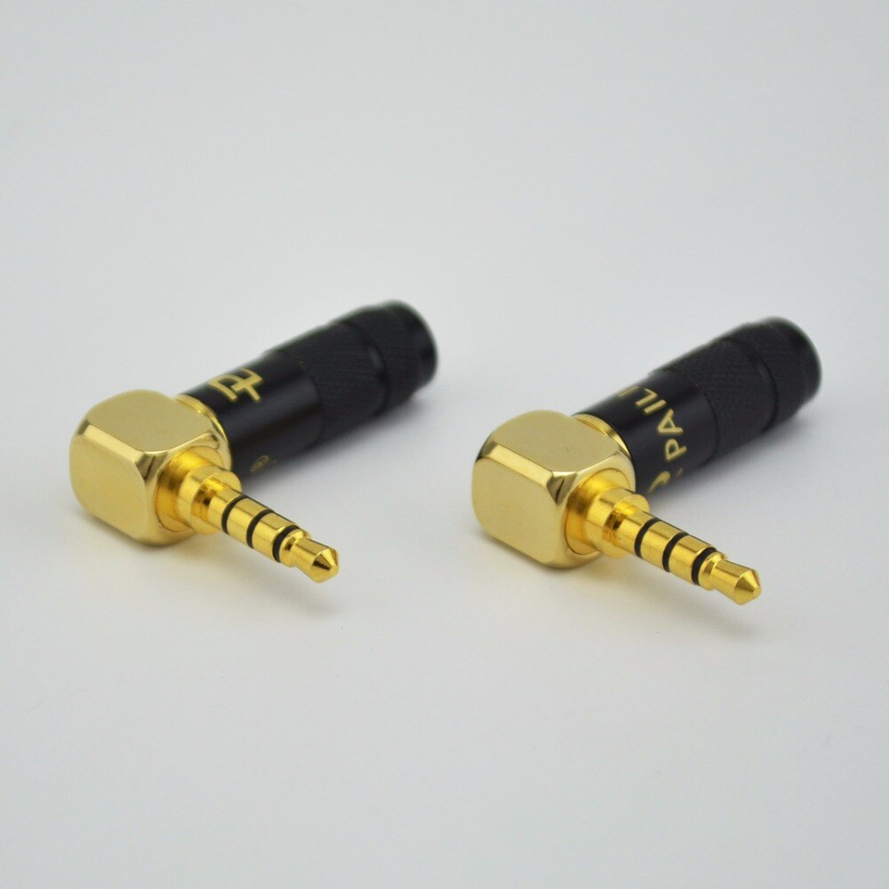 2 pièces 2.5mm 4 pôles mâle prise casque, Angle droit 90 degrés L forme bricolage soudure Plug Mini connecteur
