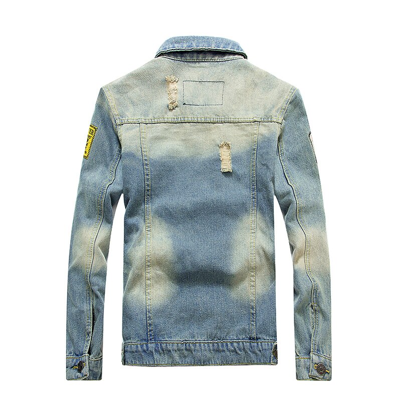 Cowboy jakke herre denim jakke forår efterår frakke herretøj plus størrelse overtøj m -5xl