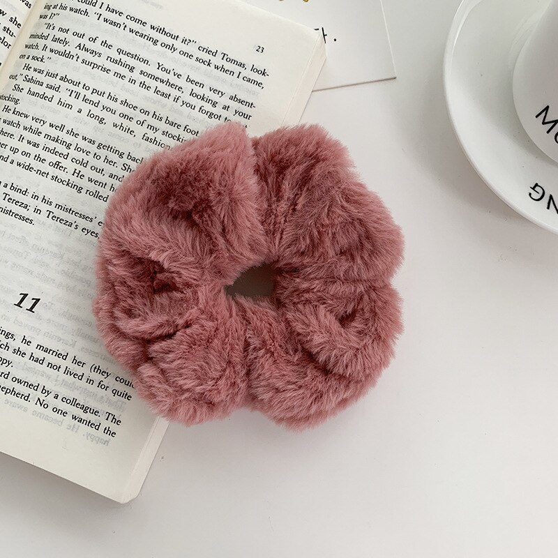 Pluszowe Scrunchies dla dziewczynek włosy w kolorze cukierkowym akcesoria gumka robić włosów głowa liny narzędzia robić stylizacji włosów opaski gumowe robić włosów: 06
