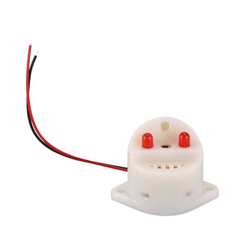 Dc 6-24V 30mA 2 Draad Industriële Rode Led Flash Alarm Buzzer Sirene 90dB: Default Title