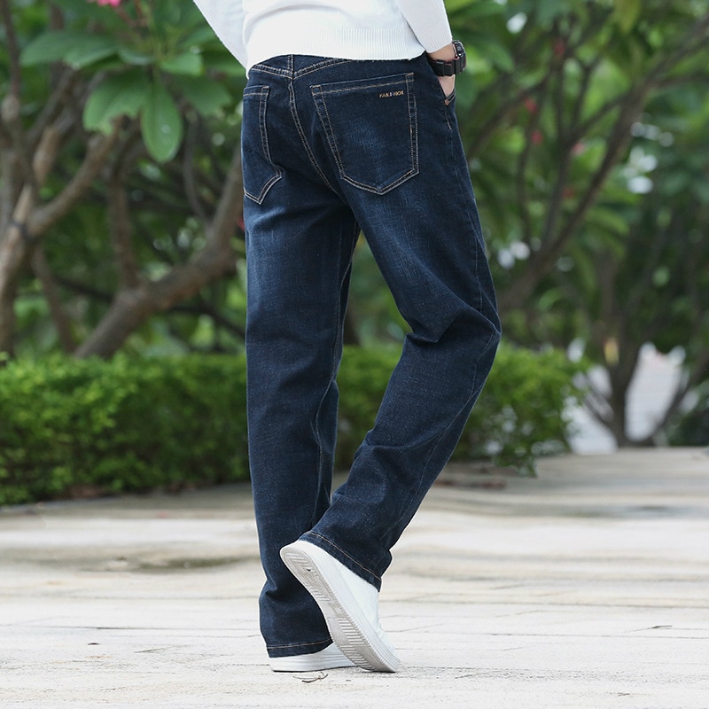 Mærke herre hip hop stretch oversize jeans herre plus size loose fit jeans bukser 40 42 44 6xl 7xl store mænd baggy jeans homme