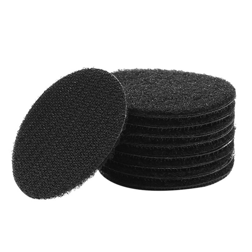 5 Pcs Dubbelzijdig Vaste Magic Sticky Ronde Zelfklevende Haak Lus Pads Non-Slip Houder Voor Sofa laken Tapijt Tafelkleed: Black