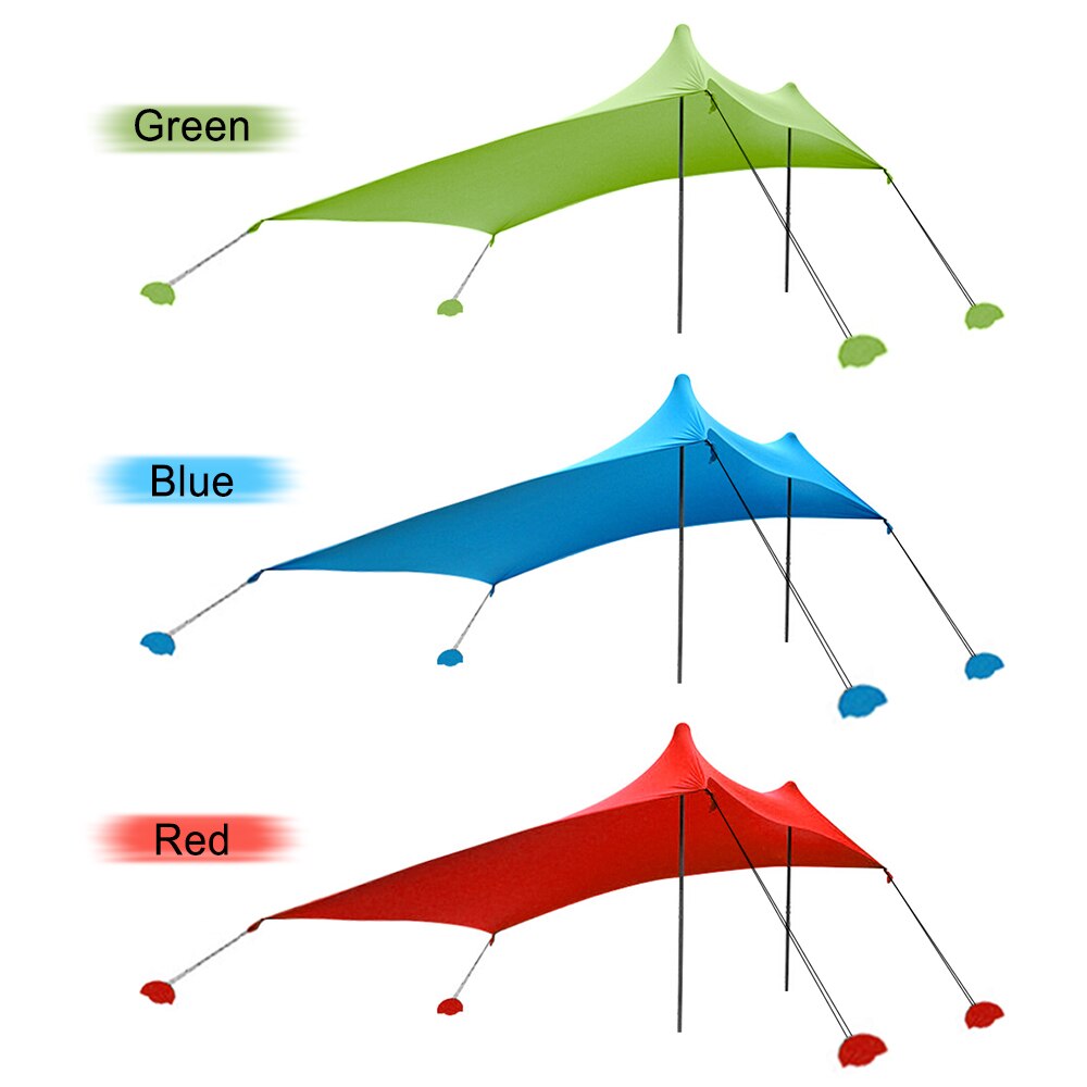 Draagbare Zonnescherm Tent Met Zandzak Uv Lycra Grote Familie Luifel Voor Outdoor Vissen Camping Strand Zonnescherm Luifel Set