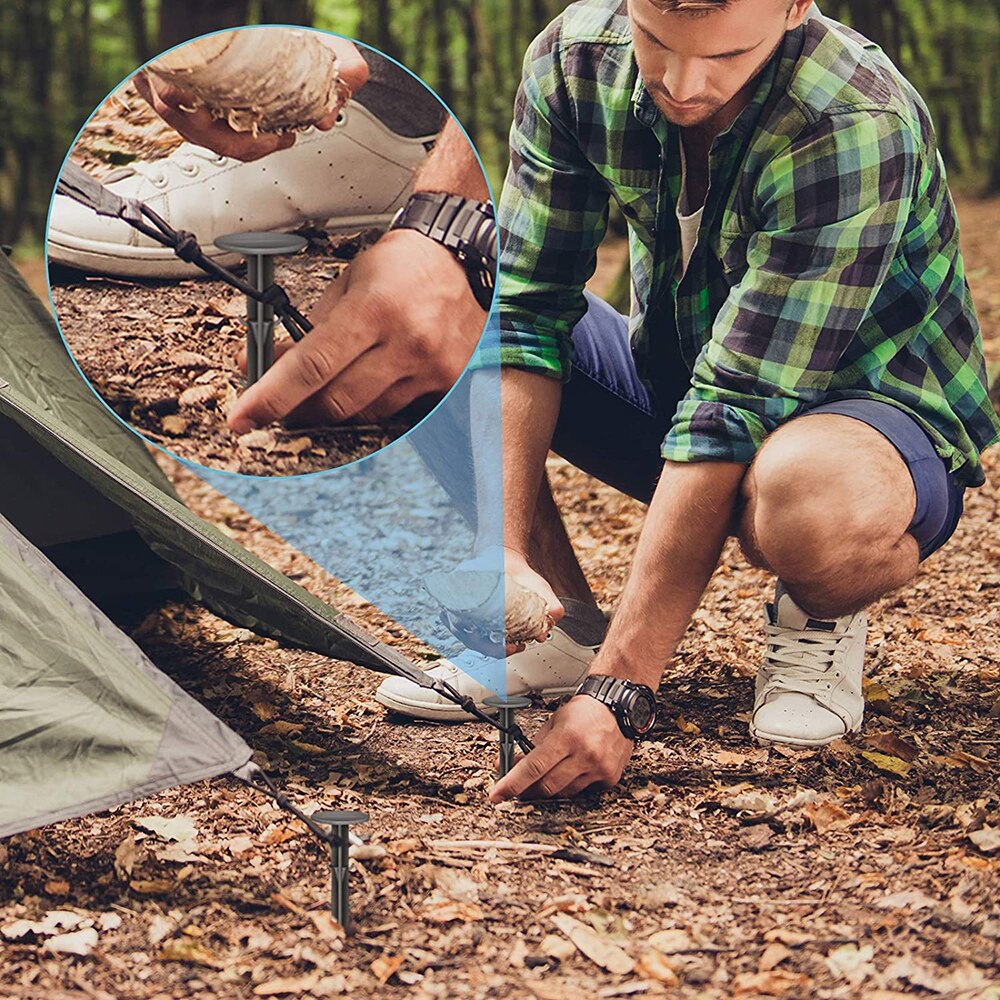 100Pcs Plastic Stakes, Yard and Garden Stakes, Gardening Ground Sturdy Rustproof Stake for Plant Support, Holding Down Tents