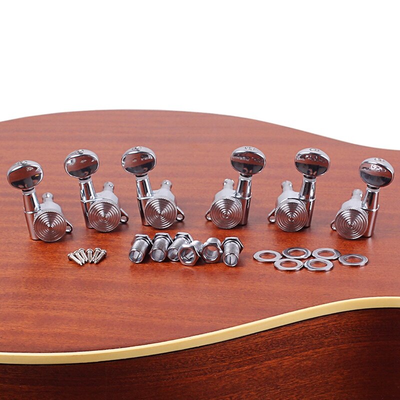 -chroom halfronde gitaar stemmechanieken gitaar stemmechanieken stempennen 3r 3l voor elektrische akoestische gitaar