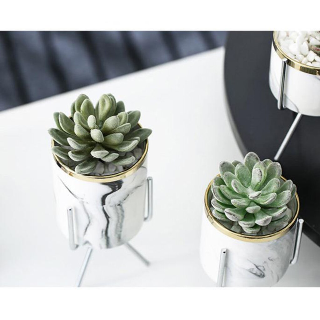 Marmor mönster keramisk blomkruka planter kruka för saftiga växt kruka