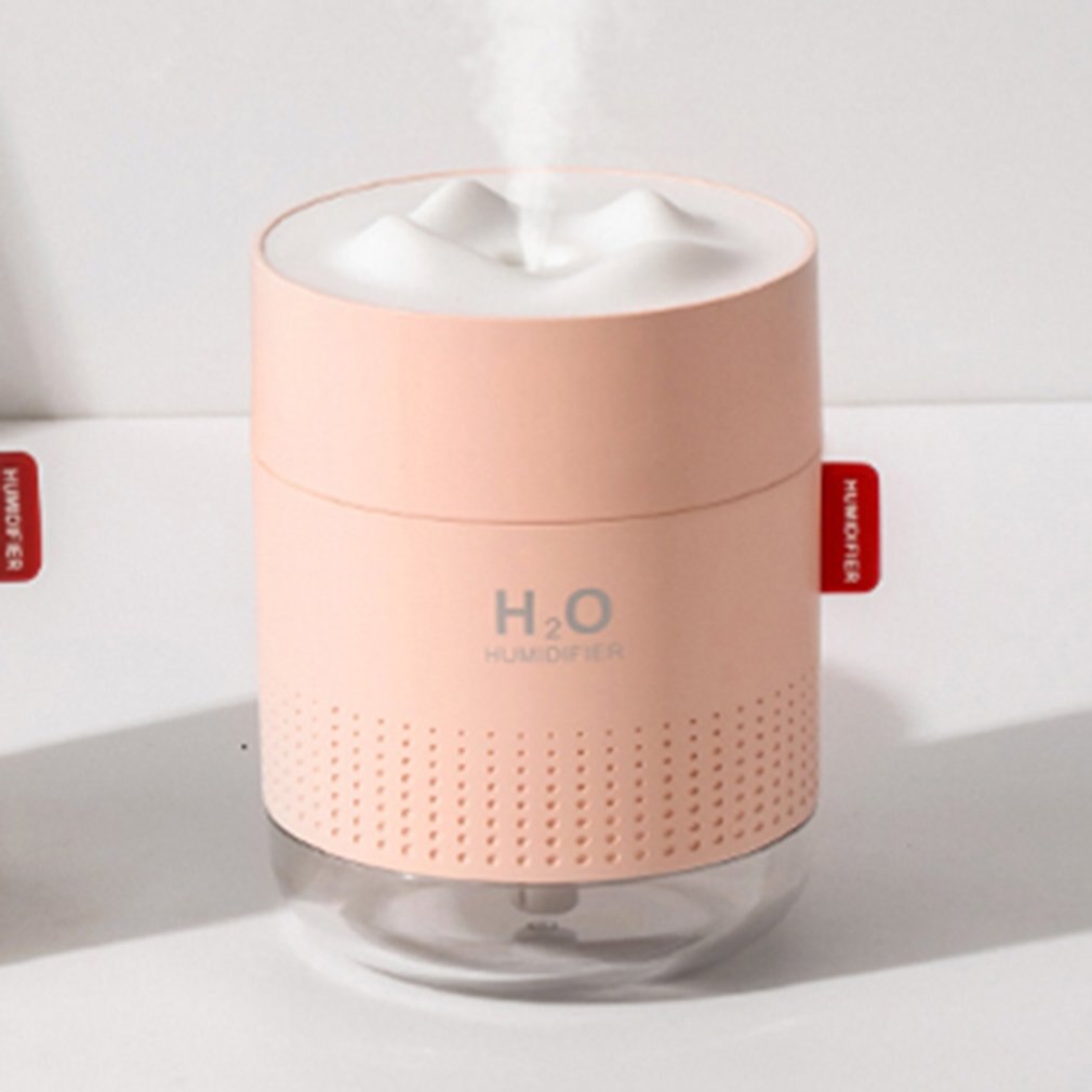 Ultrasonic Mini Air Humidifier 500ML USB Aroma Air Diffuser With Romantic Night Lamp Humidifier For Home Car: pink