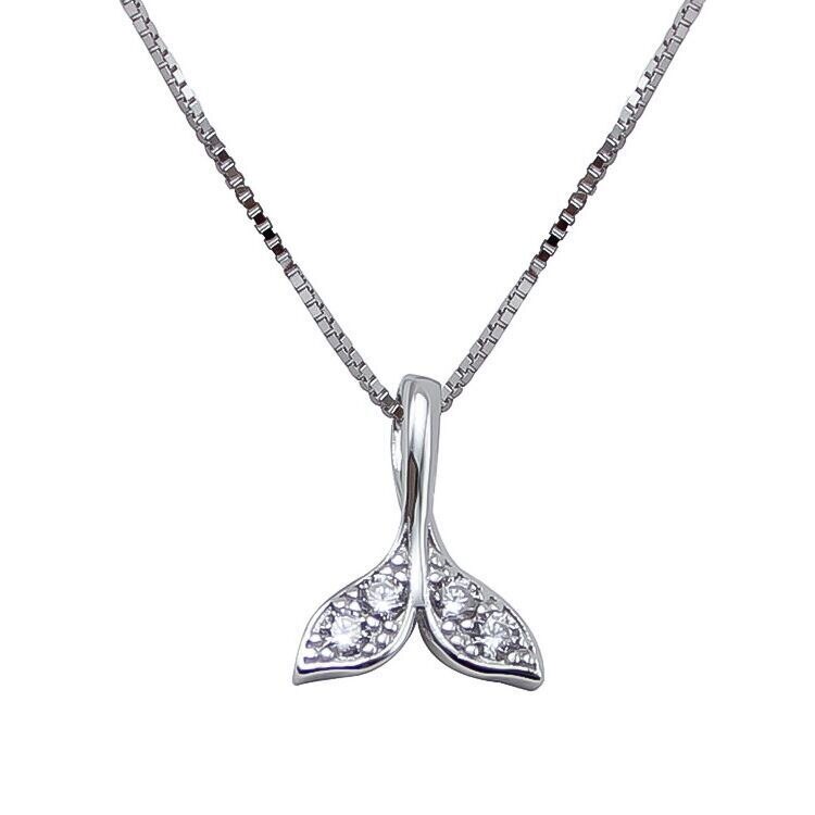 Delfin svans hänge choker halsband för kvinnor män smycken halsband 19334: Choker silver