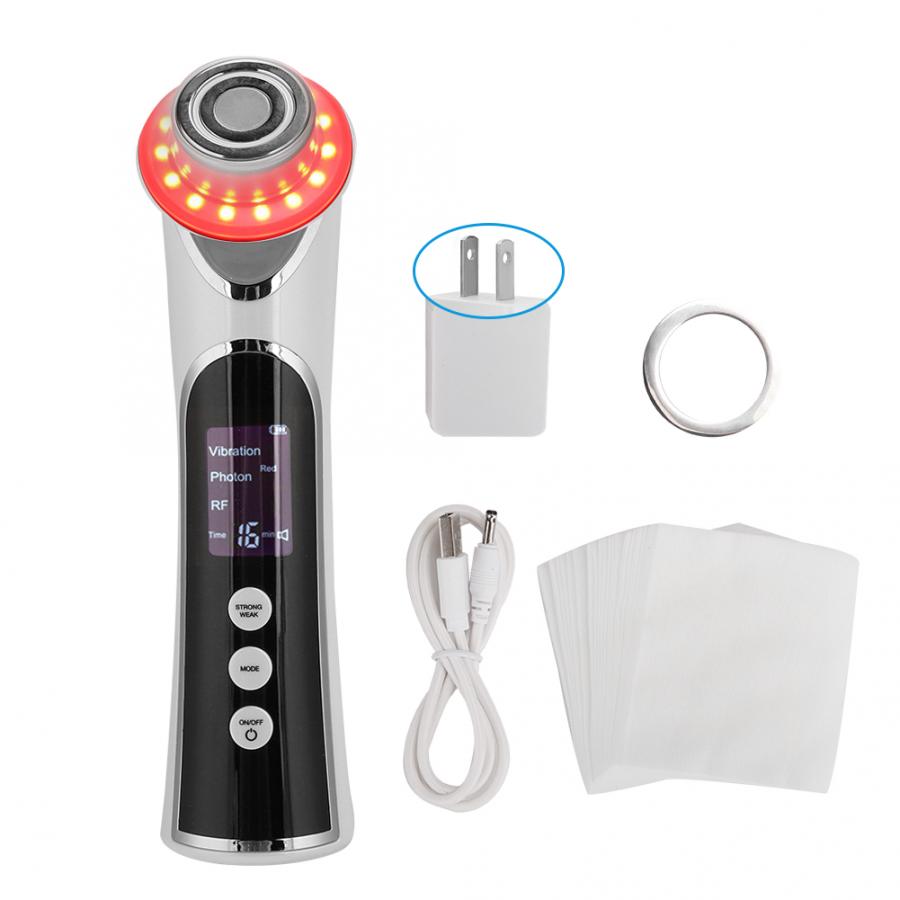 Phototherapy RF Skin Rejuvenation Face Import Export Beauty Machine Instrument (White): US Plug