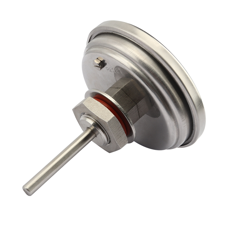 Thermomètre bi-métal pour brassage de bière, appareil analogique en ligne, filetage 1/2 &quot;NPT avec déconnexion rapide en acier inoxydable, fût de brassage sans soudure