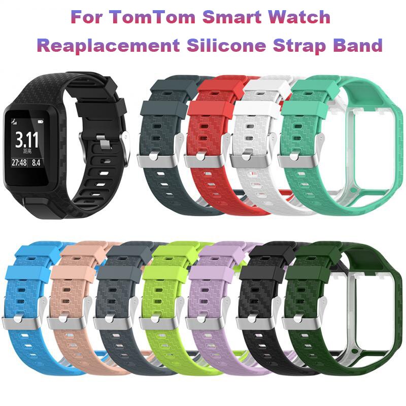 Voor Tomtom Runner 2 3 Spark 3 Sport Gps Horloge Vervanging Siliconen Band Band Horloge Accessoires Voor Tomtom Smart Horloge armband