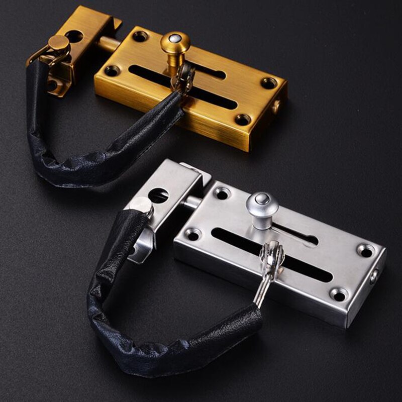 Door Security Guard Chain Alloy Hotel Home Door Window Safety Sliding Bolt Anti-theft Chain Lock Antique Latch Hardware