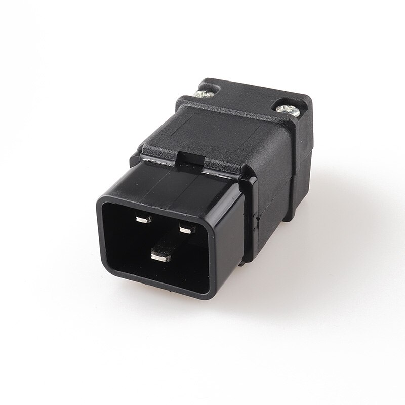 LZ-20-T1/T2 16A 250V Black IEC C19 C20 Male Plug Rewireable DIY Power 3-pin Socket
