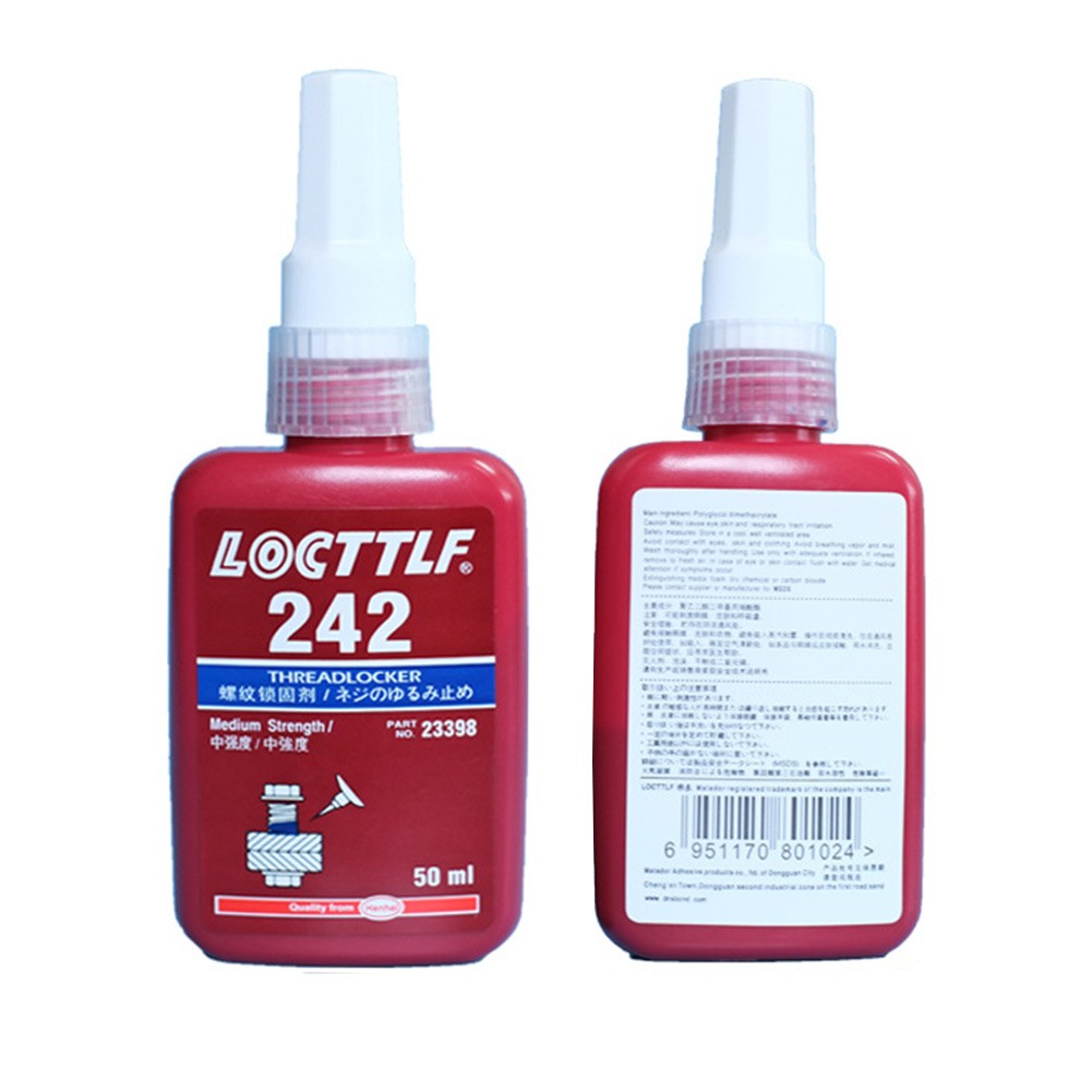 Sellador adhesivo anaeróbico de fuerza media, sellador de rosca de Metal para Taller, 50ML, 242