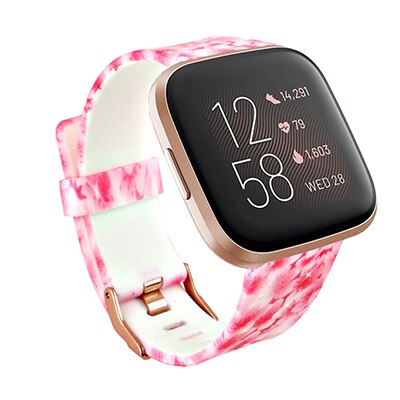 New Soft di Stampa Del Fiore Della Vigilanza di banda Per Fitbit Versa 2/Versa Lite/Versa Wristband Del Braccialetto Per Fitbit Fit bit Versa2 Cinturino In Silicone: 4 / S