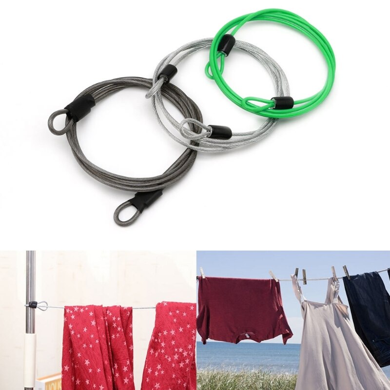 3Color 100cm x 2mm Cycling Sport Security Loop Cable Lock Bikes Bicycle Scooter U-Lock