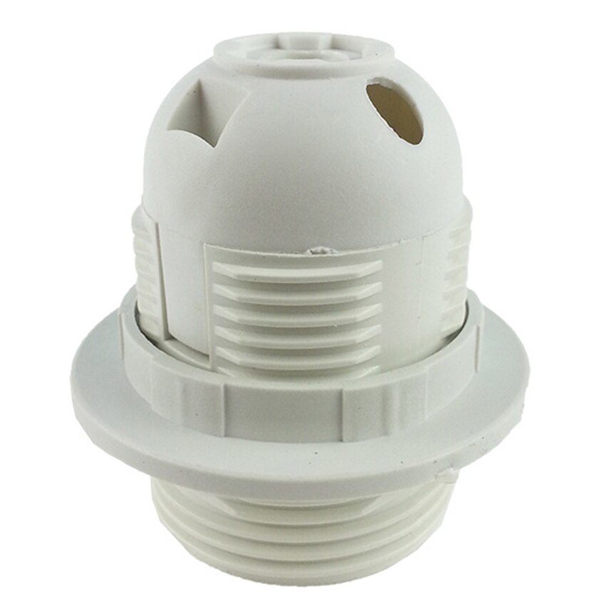 Portalámparas E27, tornillo de diente completo, blanco y negro, 4A, ahorro de energía, candelabro, enchufe de cabeza de bombilla Led, ajuste de Base de luz Vintage, 250V, E26