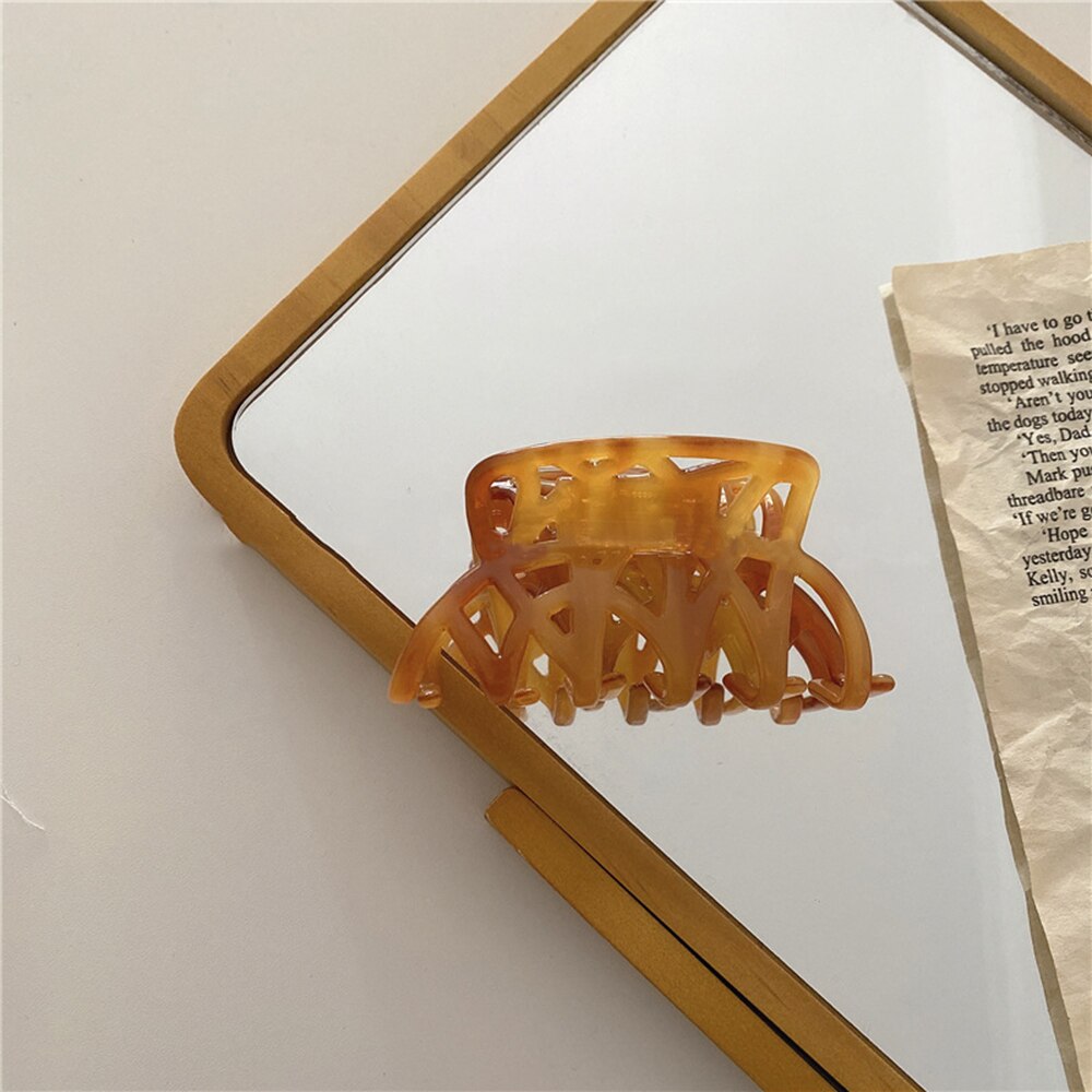 Stor barrette krabbe hår kløer badehår klo hestehale clip store hår klemmer klo clip clip til kvinder: 1