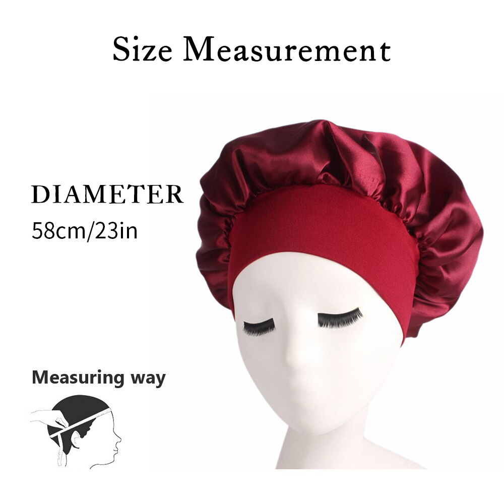 Dames satijnen effen slaapmuts nachtmuts haarverzorgingsmuts slaapmuts voor dames heren unisex muts bonnet de nuit nieuw