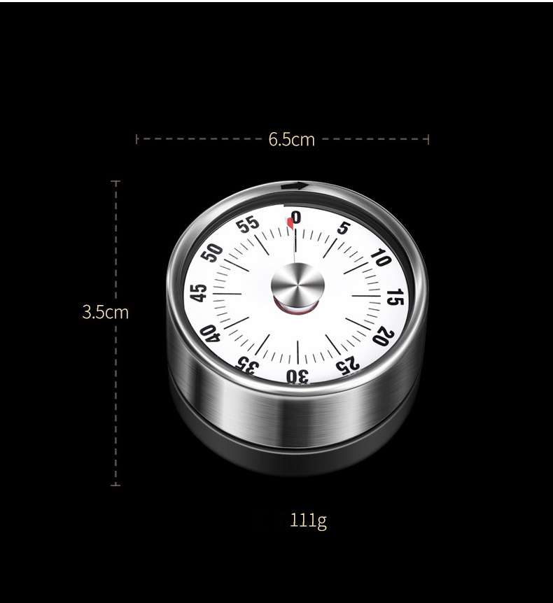 Kitchen Timers Visual Timer Mechanical Kitchen Timer 60-Minutes Alarm Cooking Timer with Loud Alarm Magnetic Clock Timer: white