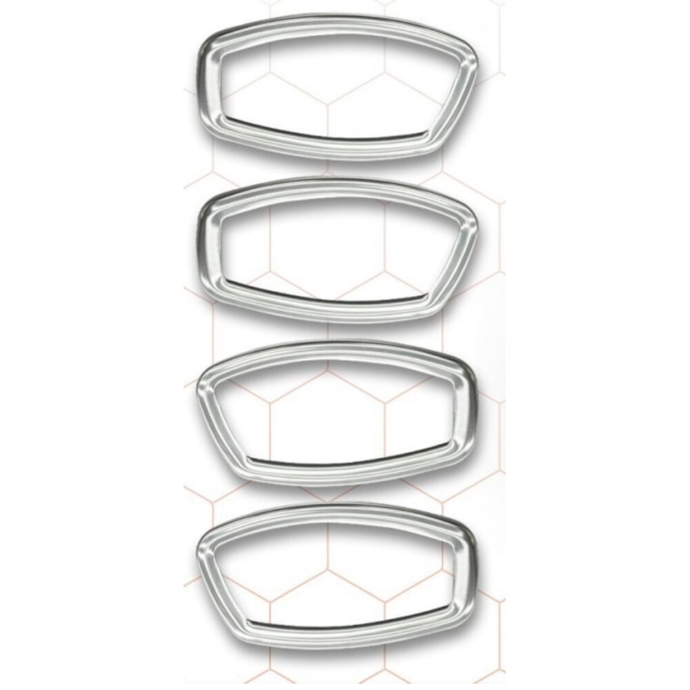 Chrome Door Handle Frame for Renault Clio 4 Stainless Steel 4 Pieces Glossy Gray Door Handle Frame Special Size Models