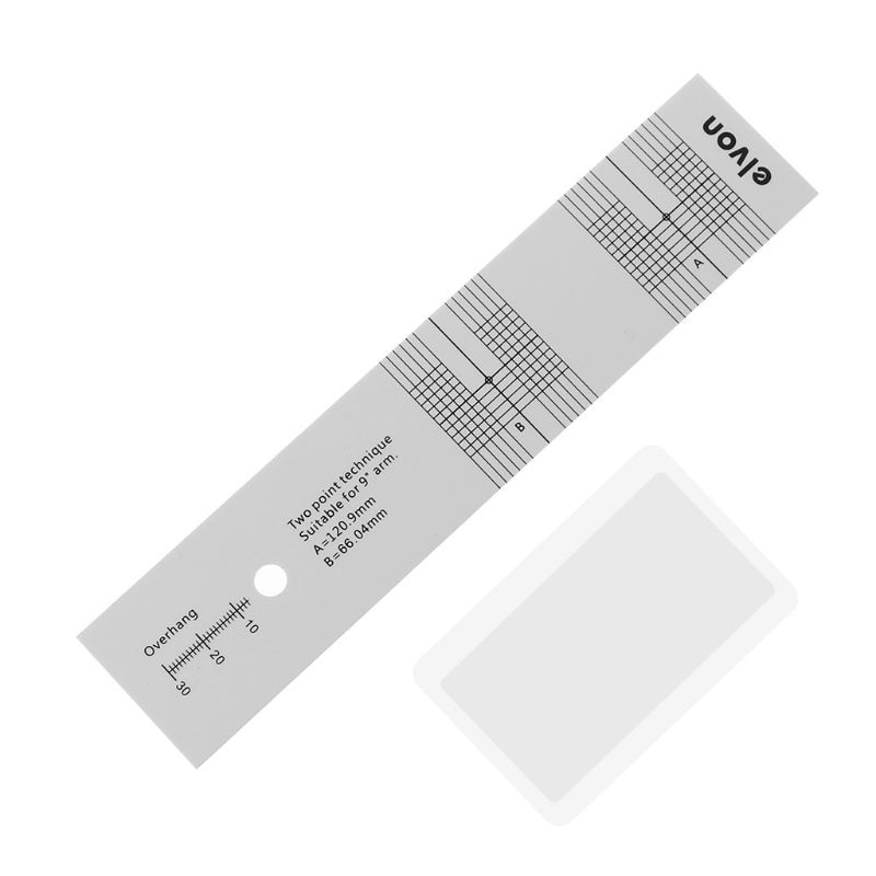Pickup Calibration Distance Gauge Protractor Record LP Vinyl Turntable Phonograph Phono Cartridge Stylus Alignment Adjustment T