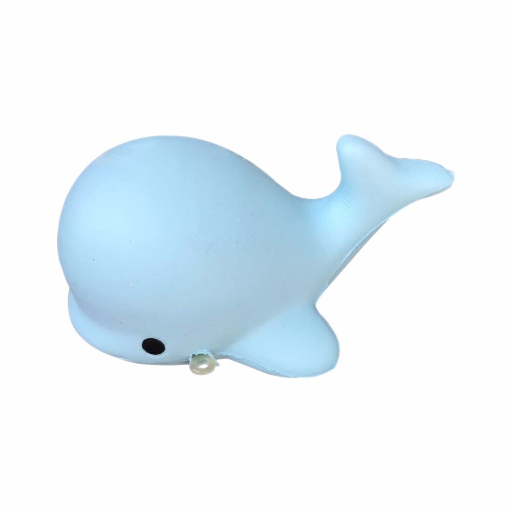 Mskwee 10CM Animal baleine Jumbo spongieux Kawaii mignon dauphin lente montée sangles parfumé extensible presser pain gâteau enfant jouet