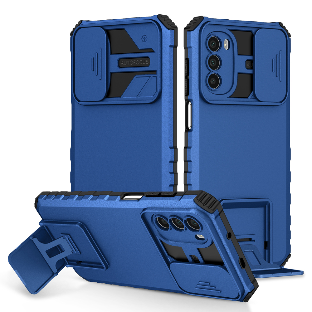 Shockproof Case for Motorola MOTO G52 G42 G22 G82 Push Pull Camera Protection Live Stand Phone Cover for MOTO G50 5G E32