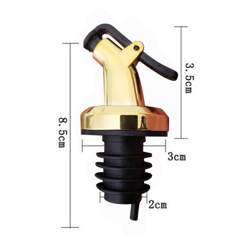 1Pc Olijfolie Spuit Liquor Dispenser Wijn Pourers Flip Top Stop Keuken Gereedschap Bar Accessoires Gouden Wijn Pourers