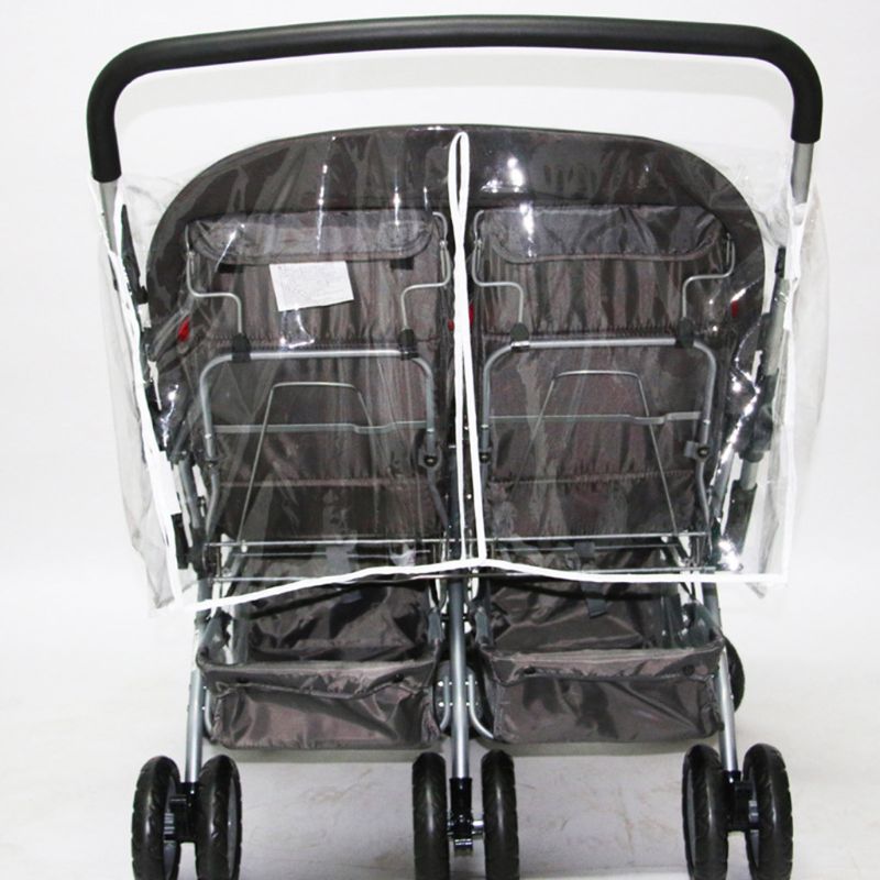 Baby Kinderwagen Regen Abdeckung für Zwillinge Klar Kinderwagen Regenmantel Wind Staub Schild