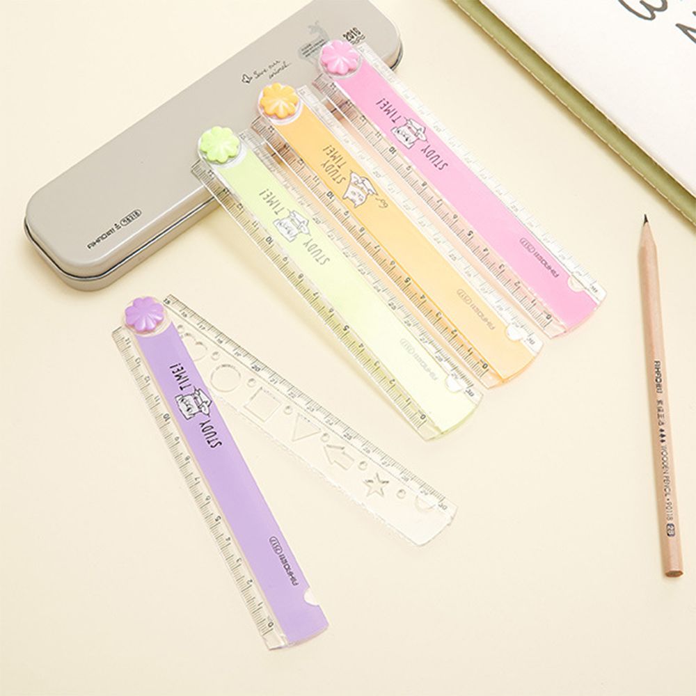 30CM Cute Color Folding Ruler Multifunction DIY Kawaii Drawing Rulers For Kids Students School Office Supplies Stationery
