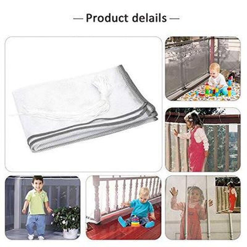 IMBABY-corralito para bebé, barandilla de red de seguridad para escaleras, red de protección, red de seguridad para balcones, puerta de seguridad, balcón, escalera