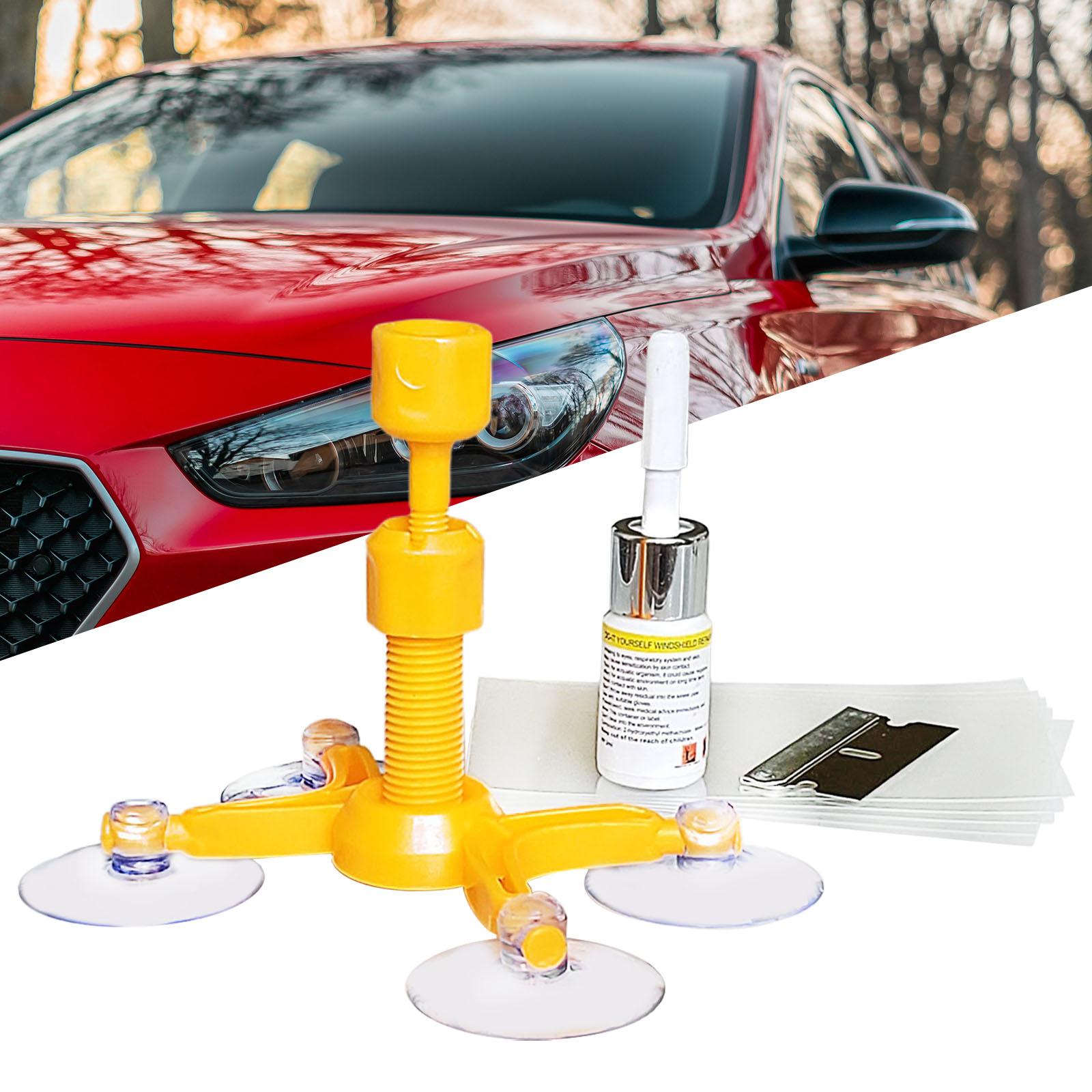 Car Windshield Repair , Easy to Operate Widely Use for Glass Rock Chip, Star, Half Moon Repair DIY