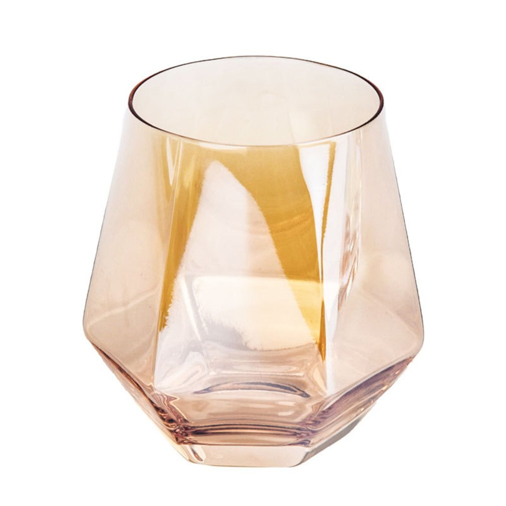 Phnom penh diamant färgglada glas bar sexkantig kristall whisky sprit glas juice kopp vin set: Pf180505