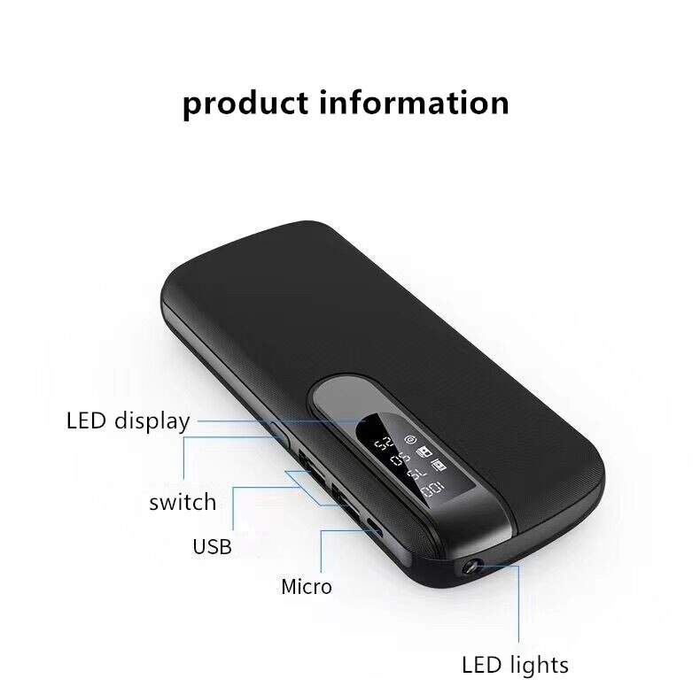 Caricabatteria esterno con Schermo digitale a dovuto gareggiare a ricarica rapida da 30000mAh con torcia per iPhone Xiaomi androide